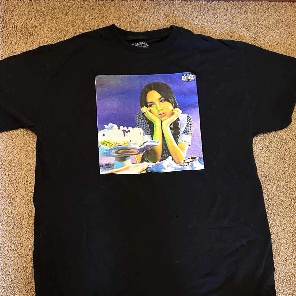 Target Black Short Sleeve Tee with Colorful Retro Portrait Graphic